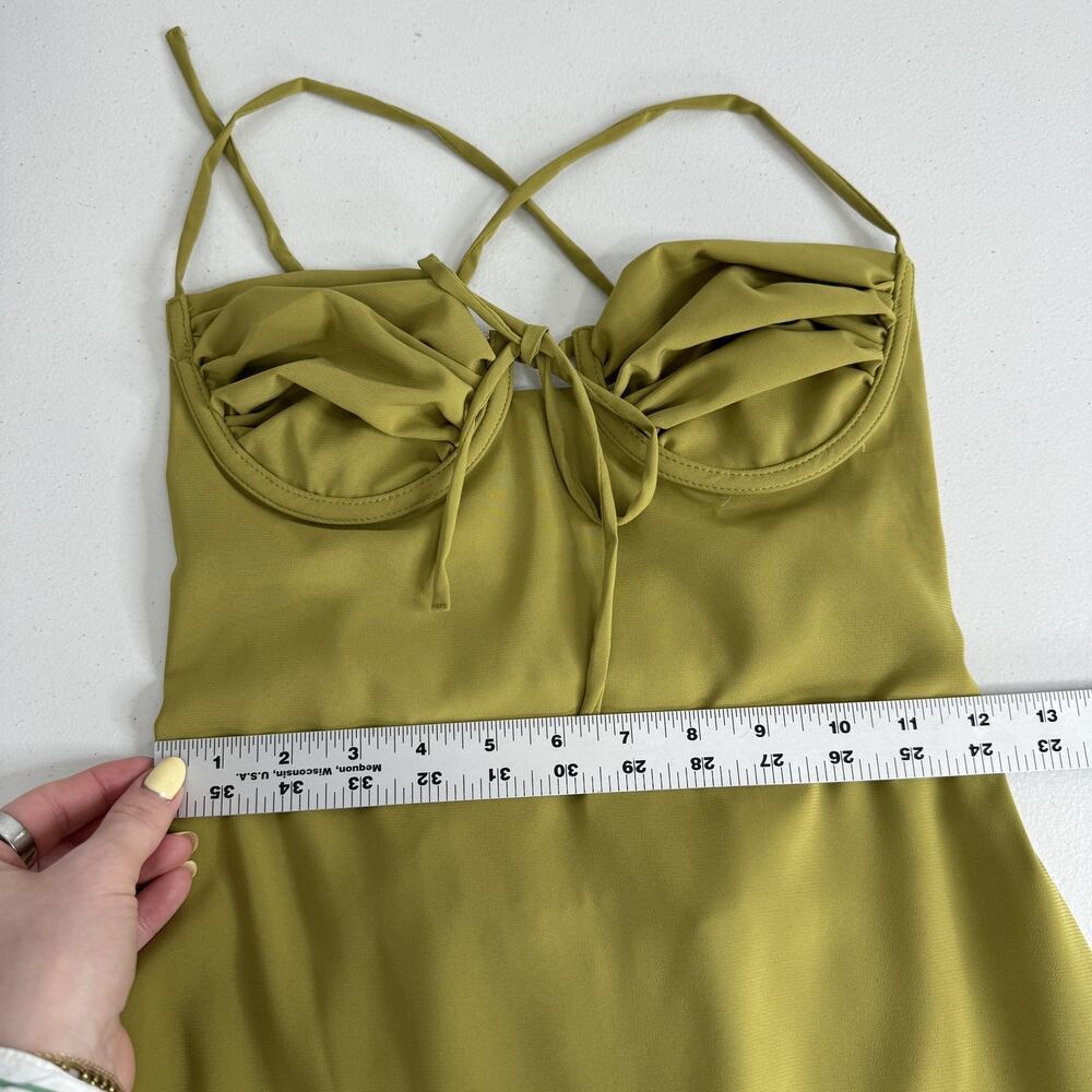BABYBOO‎ Dress Womens Small Green Renee Mini Strappy Lace Up Back Party Resort - Picture 8 of 13